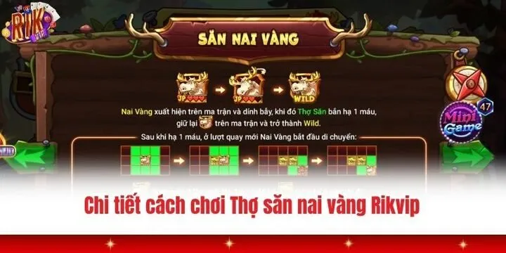Chi tiết từng nội dung trong Thợ săn nai vàng Rikvip