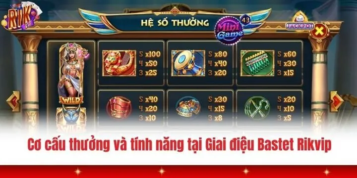Cơ cấu thưởng và biểu tượng trong Giai điệu Bastet Rikvip